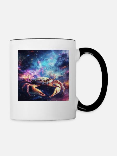 Krabbe - Tasse zweifarbig - Weiß/Schwarz