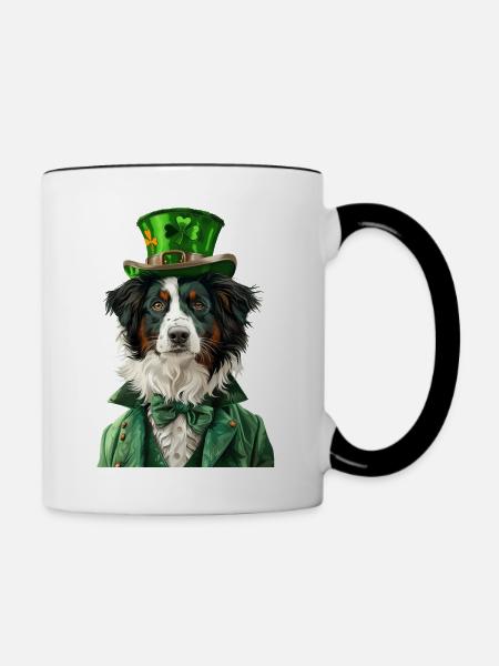 Border Collie - Tasse zweifarbig - Weiß/Schwarz