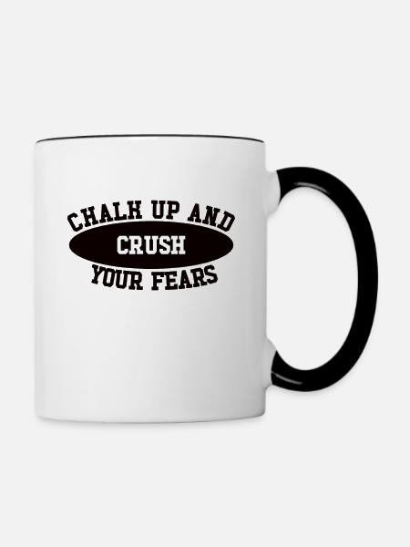 Bouldern Chalk Up Boulderer - Tasse zweifarbig - Weiß/Schwarz