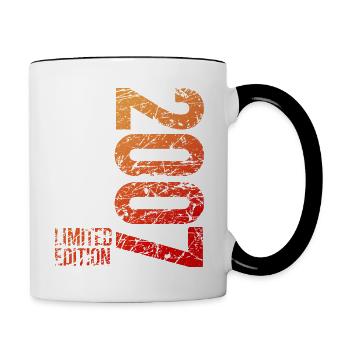 18th Birthday Boy Girls Limited Edition 2007 - Contrasting Mug - white/black - Right