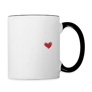 Jahrestag & Hochzeitstag lustigen Spruch Valentine - Tasse zweifarbig - Weiß/Schwarz - Rechts