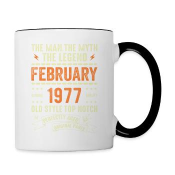 February 1977 - February 1977 Anniversary February 1977 - Contrasting Mug - white/black - Right