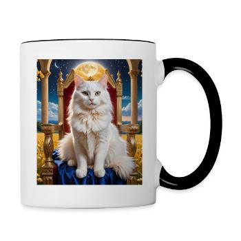 Cat - Tasse zweifarbig - Weiß/Schwarz - Rechts