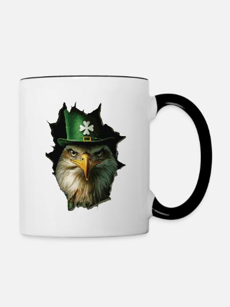 St. Patrick Adler - Tasse zweifarbig - Weiß/Schwarz