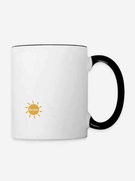 I`m a simple woman like sunshine dogs & coffee - Tasse zweifarbig - Weiß/Schwarz