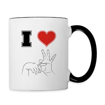 SEX Sayings Stories Porn Movies - Contrasting Mug - white/black - Right