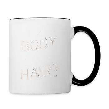 Bald men dad With a body like this who needs hair - Tasse zweifarbig - Weiß/Schwarz - Rechts