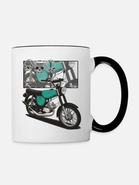 S51 (türkis) // Illustration - Tasse zweifarbig - Weiß/Schwarz