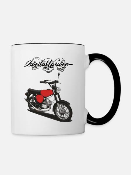 S51 (rot) // Illustration - Tasse zweifarbig - Weiß/Schwarz