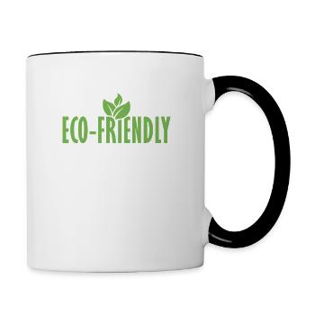 Eco-friendly Is The New Black! Planet Earth Day - Tasse zweifarbig - Weiß/Schwarz - Rechts