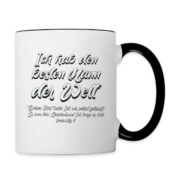 Ich habe den besten Mann der Welt - Tasse zweifarbig - Weiß/Schwarz - Rechts