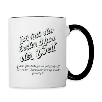 Ich habe den besten Mann der Welt - Tasse zweifarbig - Weiß/Schwarz - Rechts