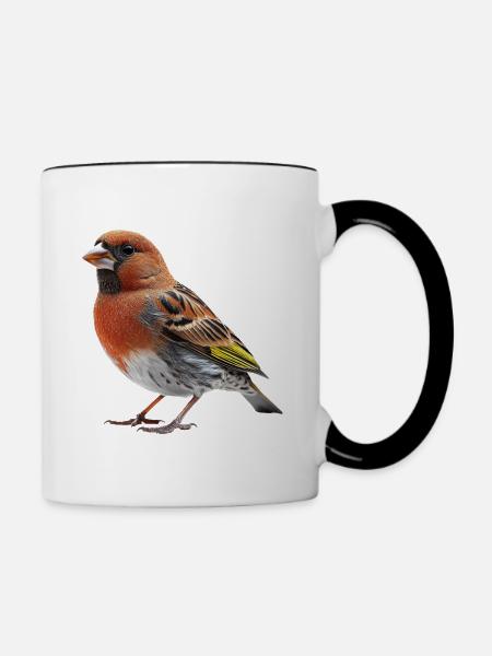 Finch Bird - Tasse zweifarbig - Weiß/Schwarz