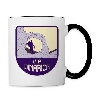 Via Dinarica – Long-Distance Trail - Contrasting Mug - white/black - Right