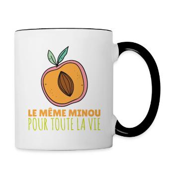 EVG Futur Marié Humour Enterrement Vie De Garçon - Mug contrasté - blanc/noir - Droite