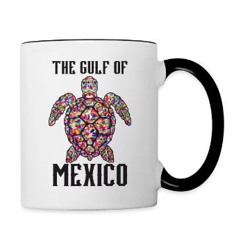 Gulf Of Mexico Oceanic Basin Tourist Spot Travel - Contrasting Mug - white/black - Right