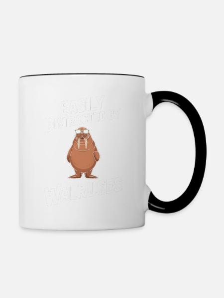 Walross - Tasse zweifarbig - Weiß/Schwarz