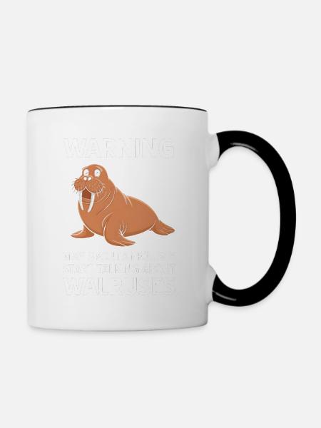Walross - Tasse zweifarbig - Weiß/Schwarz