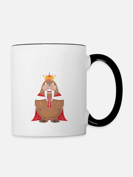 Walross - Tasse zweifarbig - Weiß/Schwarz
