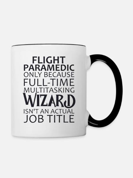 Flight Paramedic Wizard Luftrettung - Tasse zweifarbig - Weiß/Schwarz