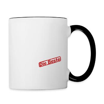 The Best Mama La Familia Gift Idea Parents - Contrasting Mug - white/black - Right