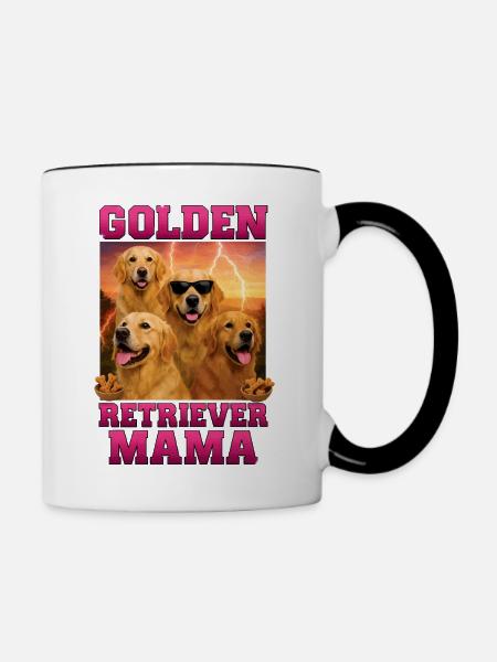 Golden Retriever - Tasse zweifarbig - Weiß/Schwarz