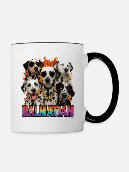 Dalmatiner - Tasse zweifarbig - Weiß/Schwarz