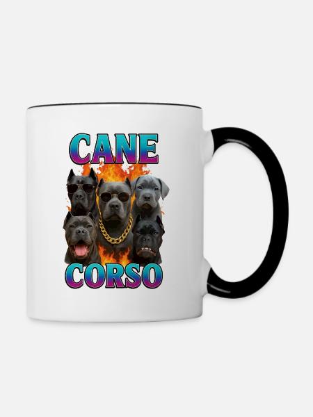 Cane Corso - Tasse zweifarbig - Weiß/Schwarz