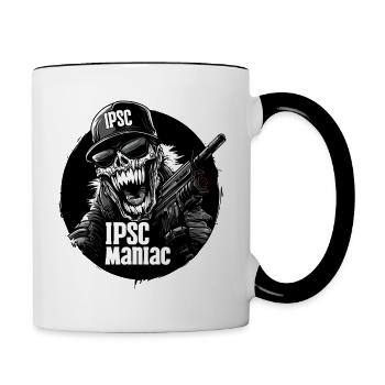 IPSC Shooter Maniac Squad Range Officer RO BDS - Contrasting Mug - white/black - Right