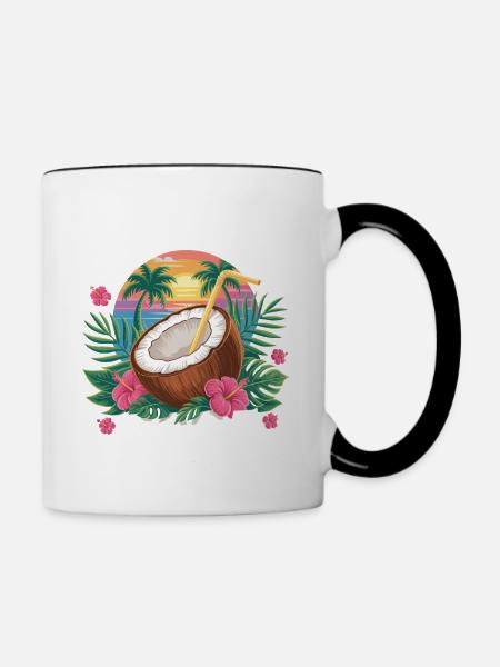 Turks- und Caicosinseln - Tasse zweifarbig - Weiß/Schwarz