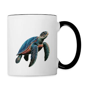 Turks- und Caicosinseln - Tasse zweifarbig - Weiß/Schwarz - Rechts
