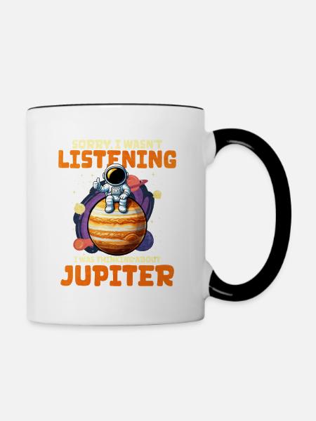 Jupiter - Tasse zweifarbig - Weiß/Schwarz