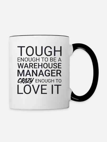 Warehouse Manager Crazy - Tasse zweifarbig - Weiß/Schwarz