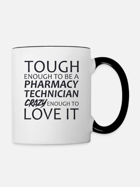 Pharmacy technician Crazy - Tasse zweifarbig - Weiß/Schwarz