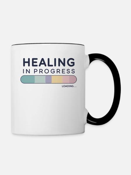 Healing In Progress - Tasse zweifarbig - Weiß/Schwarz