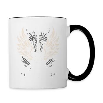 Vintage Rockin' depuis 1990, 35 ans d’indémodable - Mug contrasté - blanc/noir - Droite