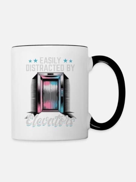 Elevator toddler & kids - Tasse zweifarbig - Weiß/Schwarz