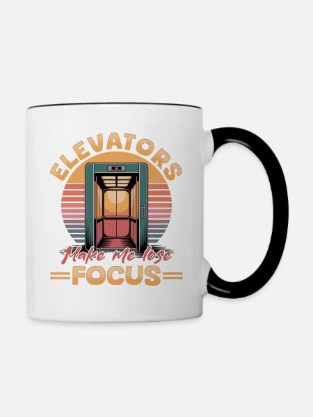 Elevator toddler & kids - Tasse zweifarbig - Weiß/Schwarz