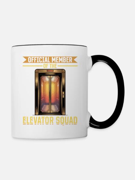 Elevator toddler & kids - Tasse zweifarbig - Weiß/Schwarz