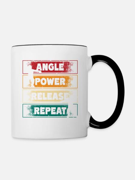 Kugelstoßen Kugelstoß Angle Power Release - Tasse zweifarbig - Weiß/Schwarz