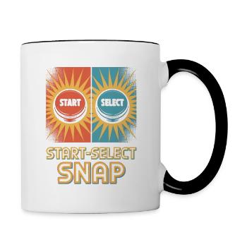 Accueil Sélectionner Snap Pop Culture Rétro Jeu vidéo - Mug contrasté - blanc/noir - Droite