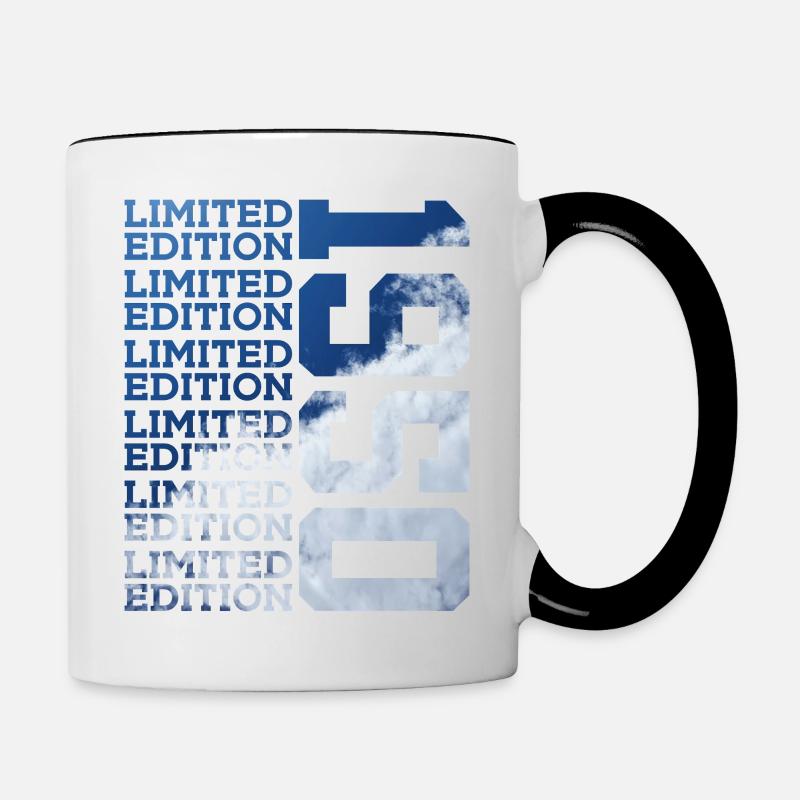 76 ANS ÉDITION LIMITÉE 1950 76E ANNIVERSAIRE - Mug contrasté - blanc/noir