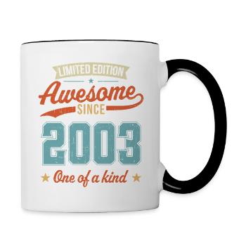 Awesome Since 2003 - Contrasting Mug - white/black - Right