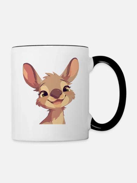 Wallabys Wallaby - Tasse zweifarbig - Weiß/Schwarz