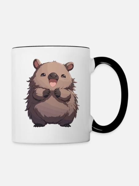 Wombats Wombat - Tasse zweifarbig - Weiß/Schwarz