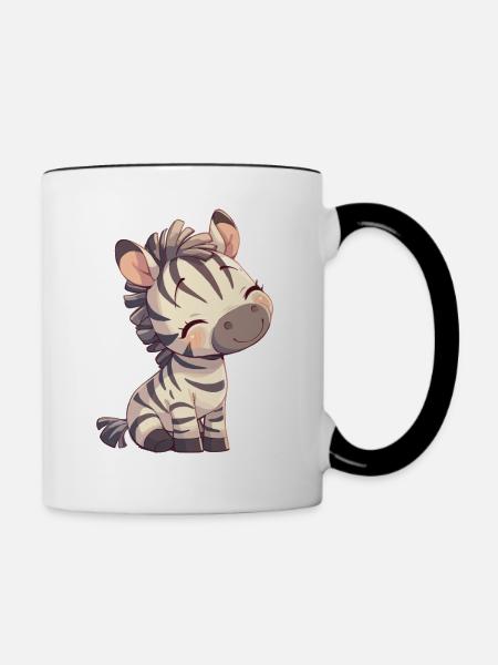 Zebras Zebra - Tasse zweifarbig - Weiß/Schwarz