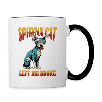 Sphynx Cat Funny - Contrasting Mug - white/black - Right