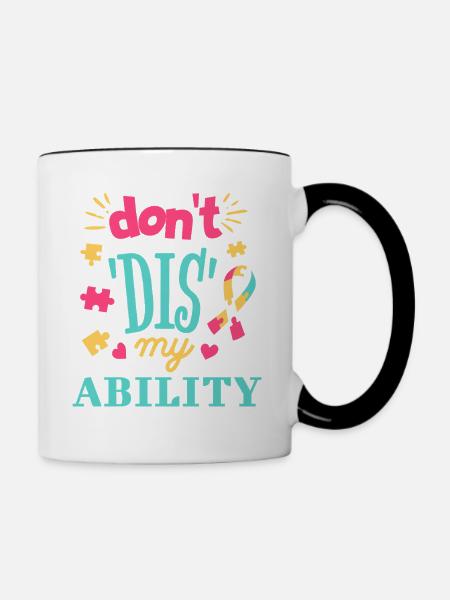 Akzeptanz statt Vorurteile - Tasse zweifarbig - Weiß/Schwarz