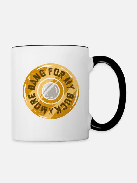 Tontaubenschießen Wurfscheibenschießen - Tasse zweifarbig - Weiß/Schwarz