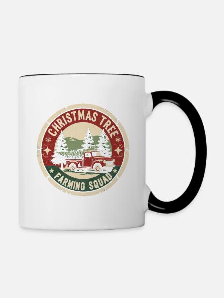Weihnachtsbaum Züchter - Tasse zweifarbig - Weiß/Schwarz